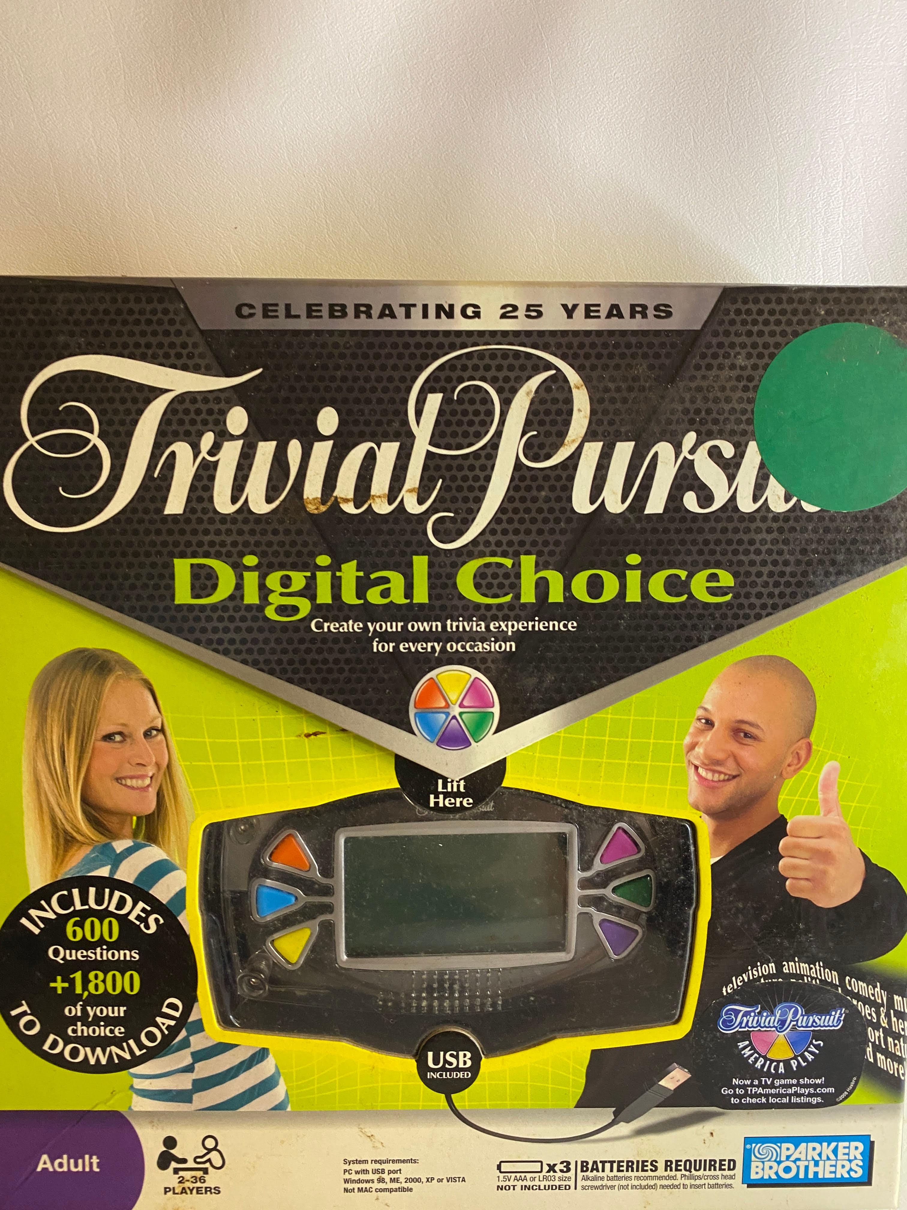 Trivia Pursuit Game For Adults - Digital Choice