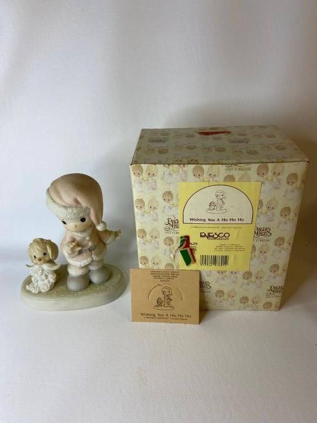 Vintage Precious Moments Porcelain Figurine Wishing You a Ho Ho Ho