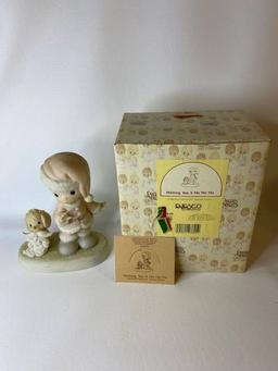 Vintage Precious Moments Porcelain Figurine Wishing You a Ho Ho Ho