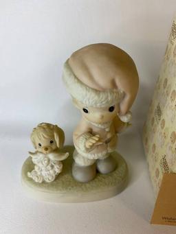 Vintage Precious Moments Porcelain Figurine Wishing You a Ho Ho Ho