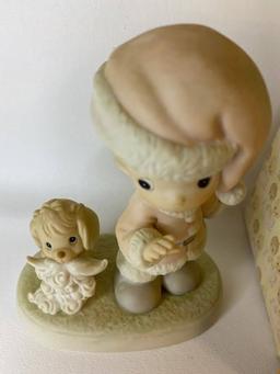 Vintage Precious Moments Porcelain Figurine Wishing You a Ho Ho Ho