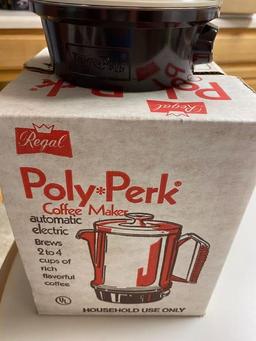 Vintage Poly Perk Coffee Maker with Box