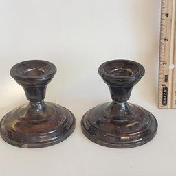 Pair of Hamilton Weighted Sterling Silver Candlesticks