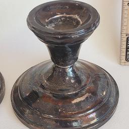 Pair of Hamilton Weighted Sterling Silver Candlesticks