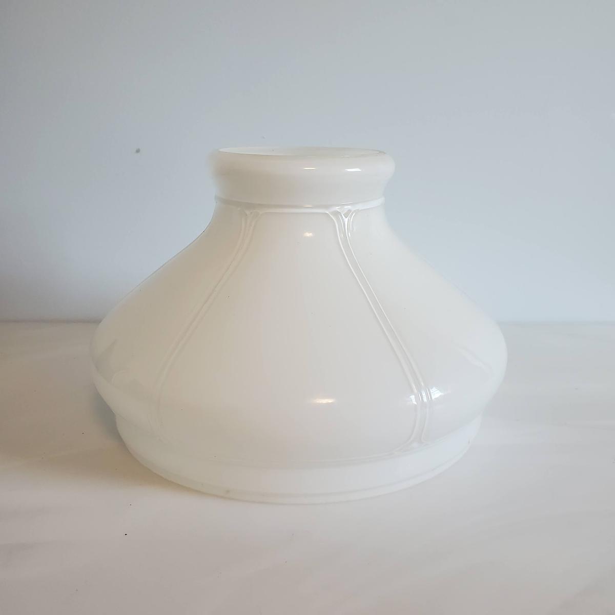 Aladdin White Glass Shade with 9.75” Fitter