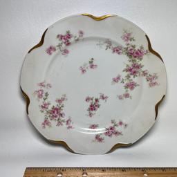 Haviland Limoges Pink Floral Plate Made in France