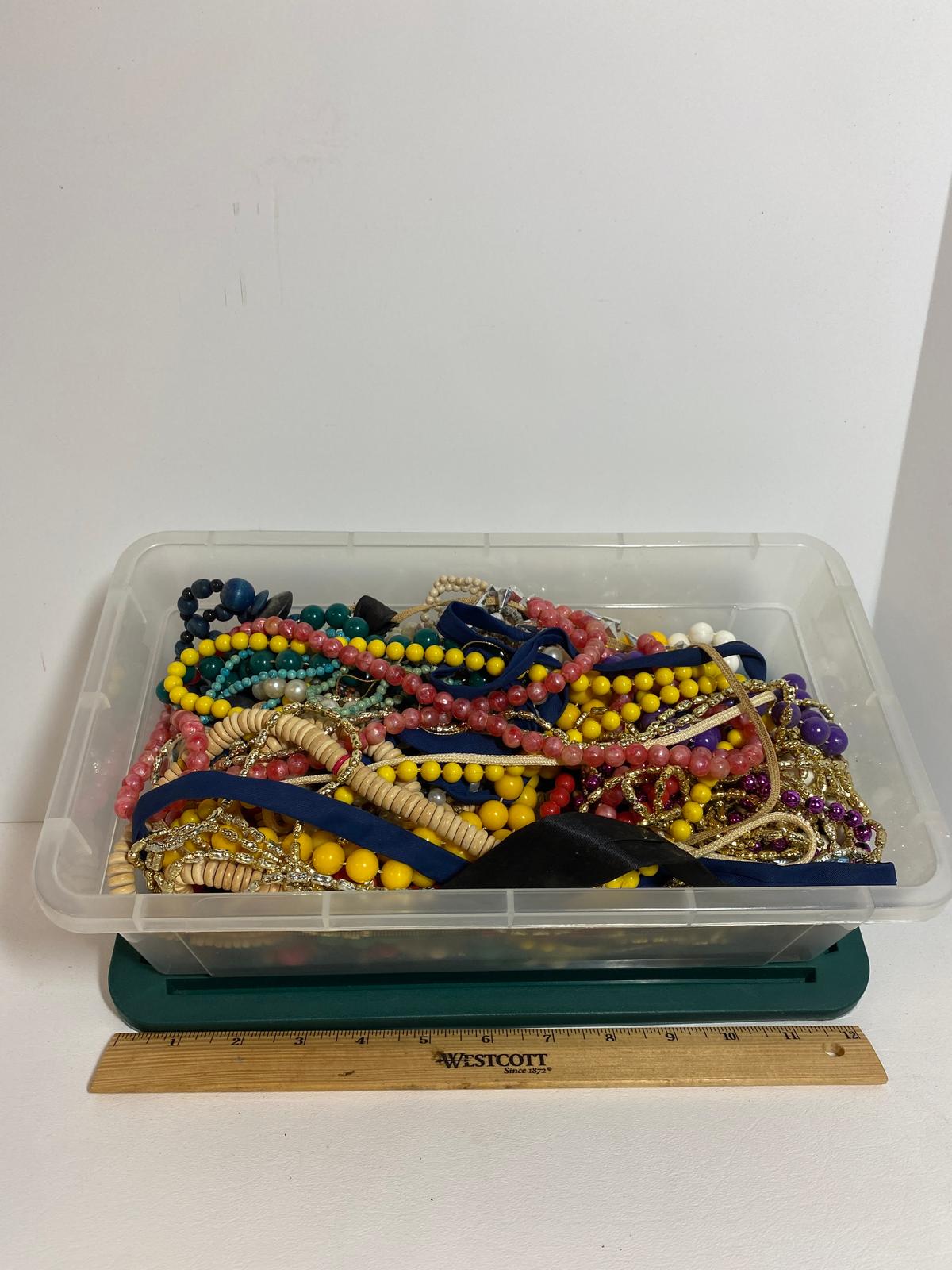 Tote Lot of Beaded Necklaces