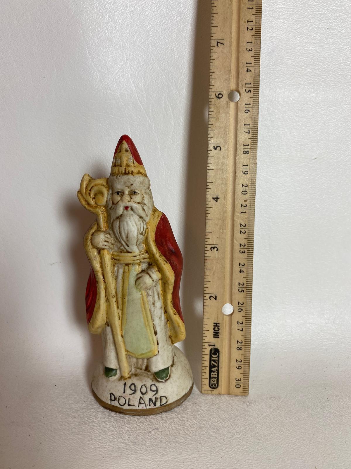 1909 Porcelain Santa Figurine Poland