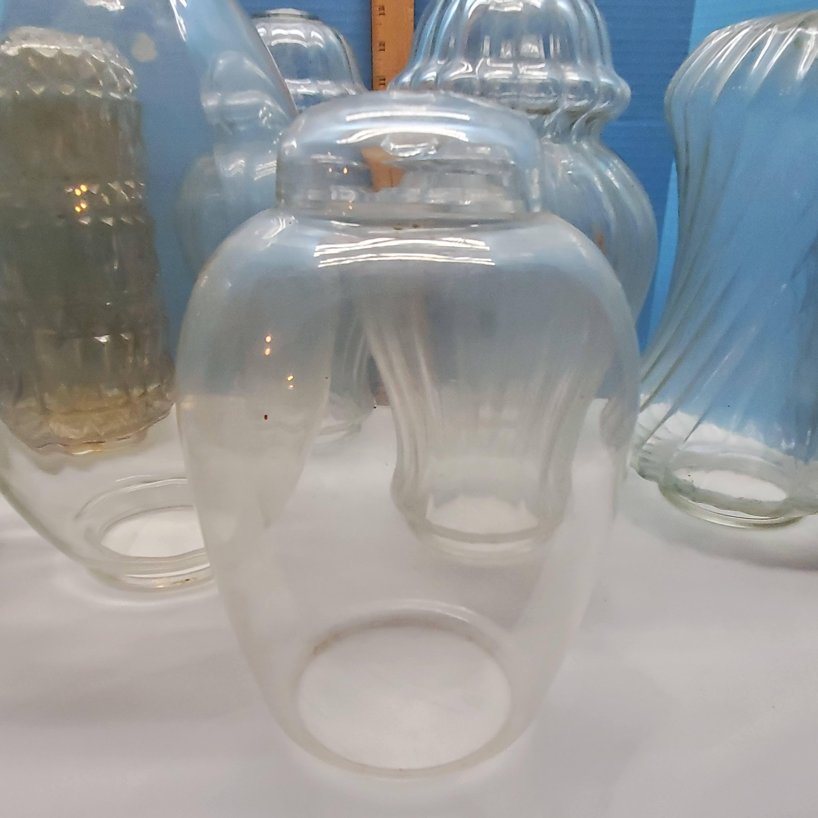8 Clear Glass Ginger Jar Lamp Bases