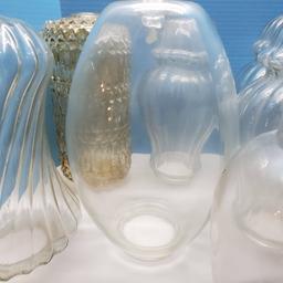 8 Clear Glass Ginger Jar Lamp Bases