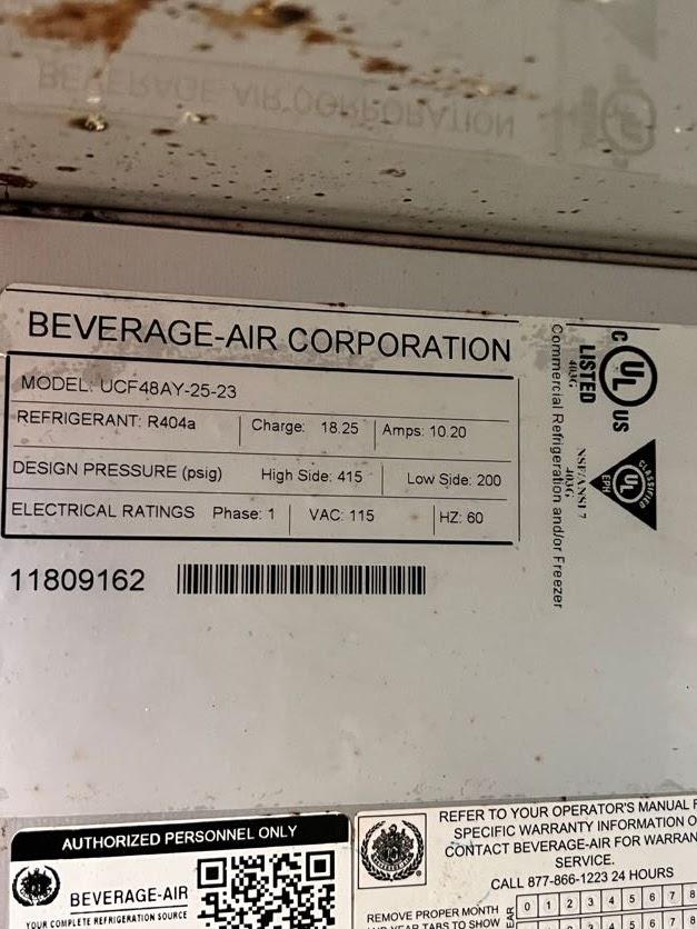 Beverage Air UCF48AY-25-23 Glass Door Commericial Under Counter Refrigerator and/or Freezer