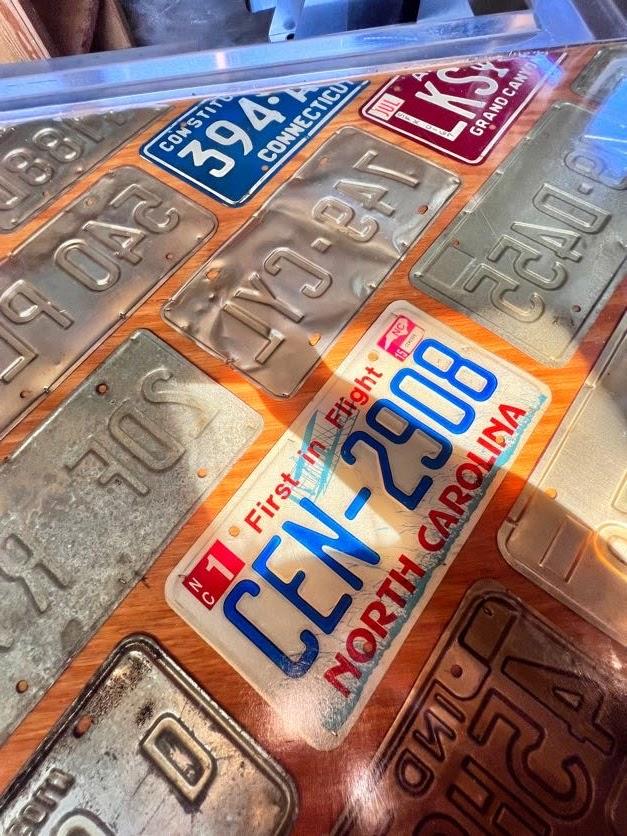 HUGE Bar - Unique Counter Top has Thick Polyurethane with Embedded License Plates