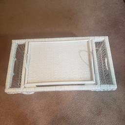 Wicker Bed Serving Tray with Removable Tray