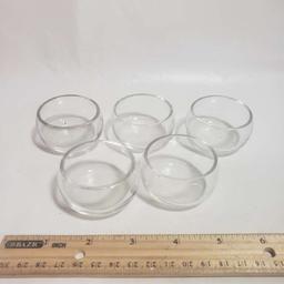 Lot of 5 Vintage Glass Salt Cellars