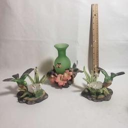 3 Piece Decorative Hummingbird Lot