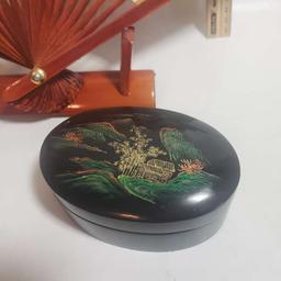 Oriental Fan and Trinket Box