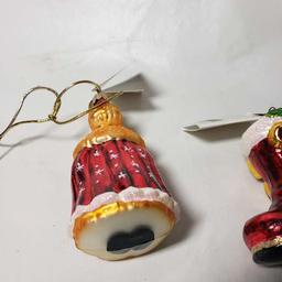 Lot of 2 Christopher Radko Ornaments, Petite St. Petersburg and Ruby Bootie