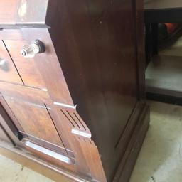 Antique Eastlake Victorian Walnut Drop Front Secretary Desk