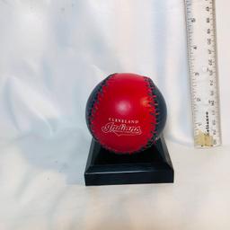 Cleveland Indians Souvenir Baseball with Heavy Plastic Stand