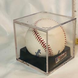 Autographed “Al Dark 48’ Roy” Baseball in Plastic Case
