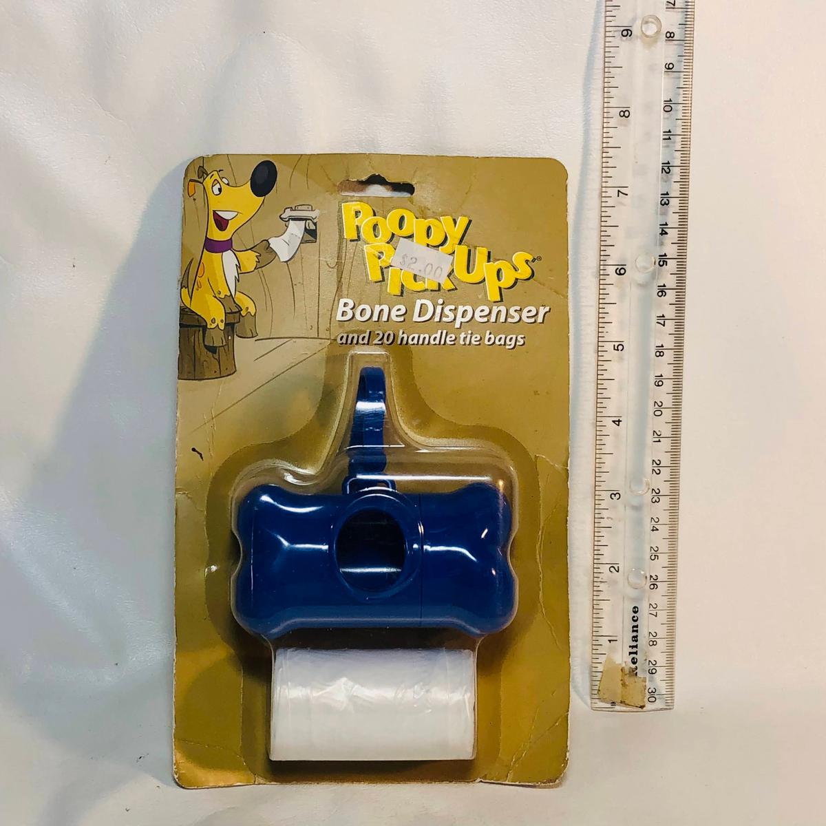 New in Package Bone Shaped Clip On Doggie Clean Up Bag Dispenser with Bags