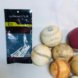 Lot of Various Softballs, Baseballs, Golf Balls, and more