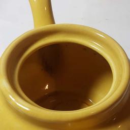 Vintage Yellow Pottery Teapot