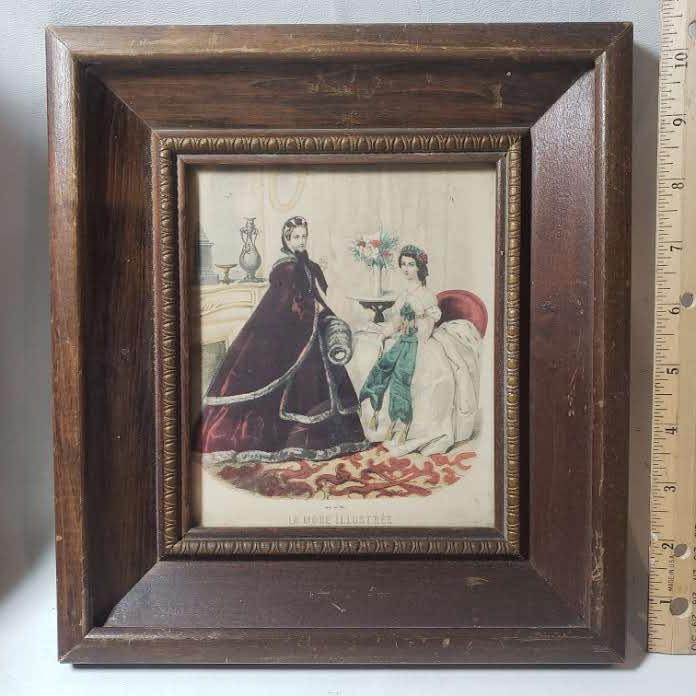 Antique Framed La Mode Illustree Print