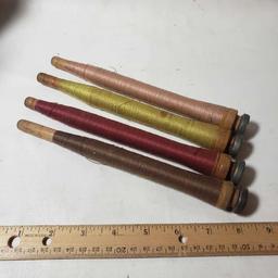 Lot of 4 Vintage Bobbins