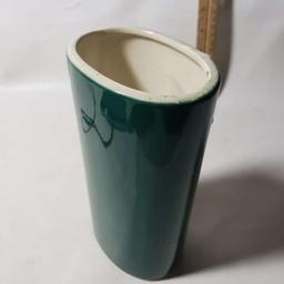 Mid Century Royal Copley Green with White Branch Design Ceramic Vase