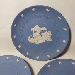 Set of 3 "American Independence" Jasperware Wedgwood 1776 -1976 Collectors Plates