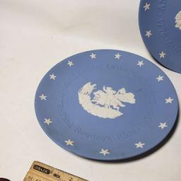Set of 3 "American Independence" Jasperware Wedgwood 1776 -1976 Collectors Plates