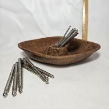 Vintage Nut Bowl with Tools
