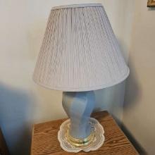 Ceramic Table Lamp, Light Blue - Works
