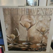 Fifth Avenue Crystal Set of 3 Candle Holders - New In Box