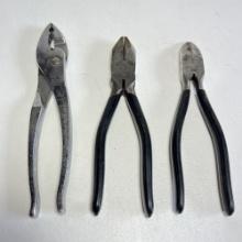 Lot of 3 Various Pliers