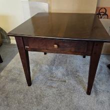 Wood End Table with Single Drawer