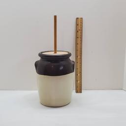 Stoneware Butter Churn