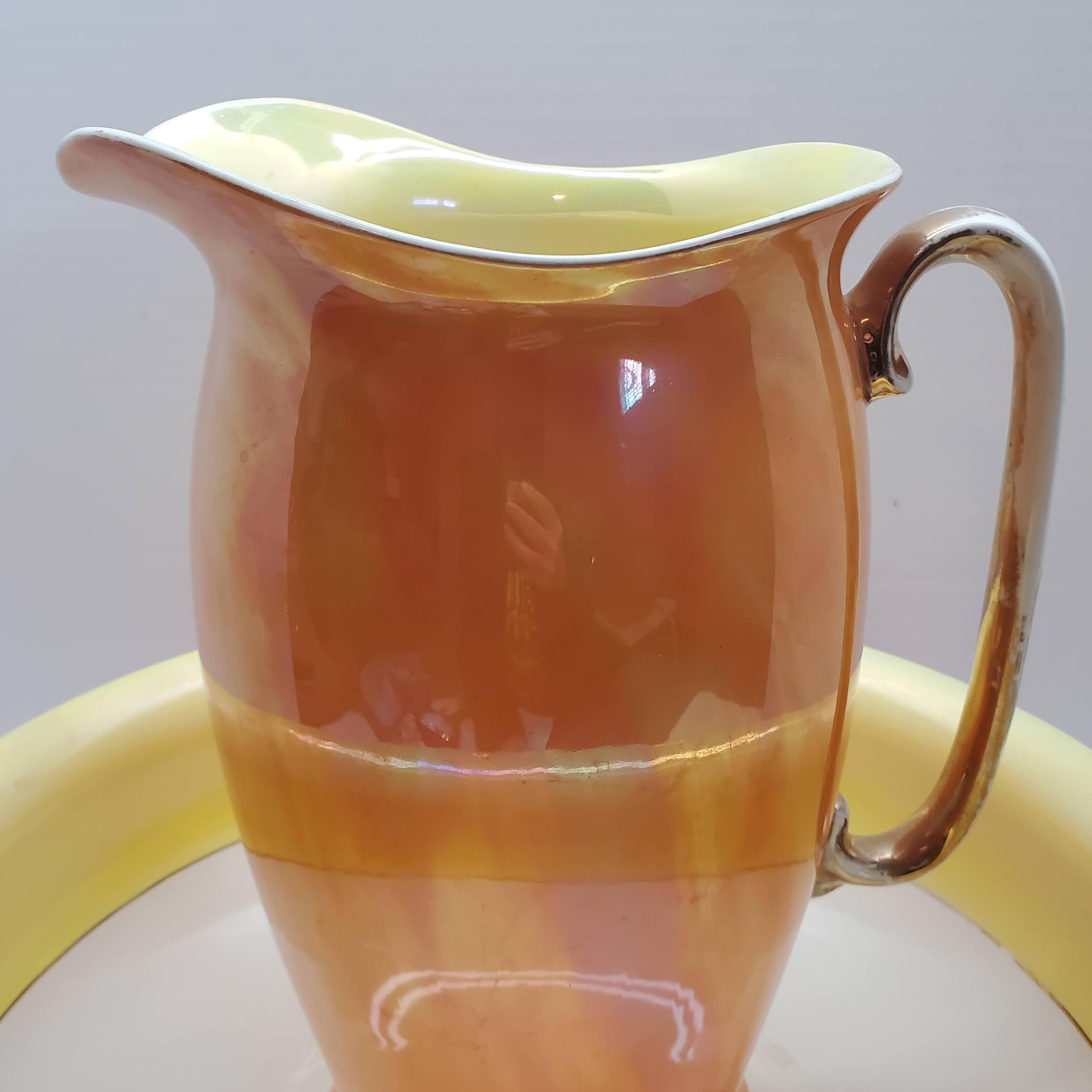 Vintage Butterscotch Pitcher and Basin