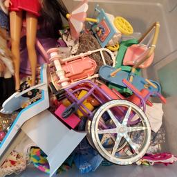 Various Barbie Dolls and Accessories