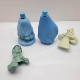 AVON Vintage Glass Cologne Bottles, Little Girl Blue and Dutch Girl