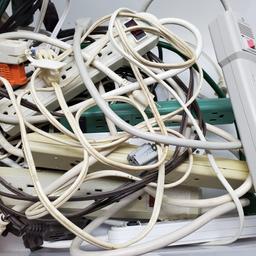 Lot of Power Strips and Extension Cords