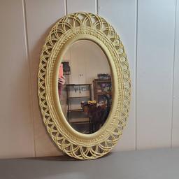 Oval Mirror in Plastic Frame