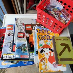 Lot of Minecraft, Lego, Pokemon Books and Lego Ninjago and Official Slammer Whammers