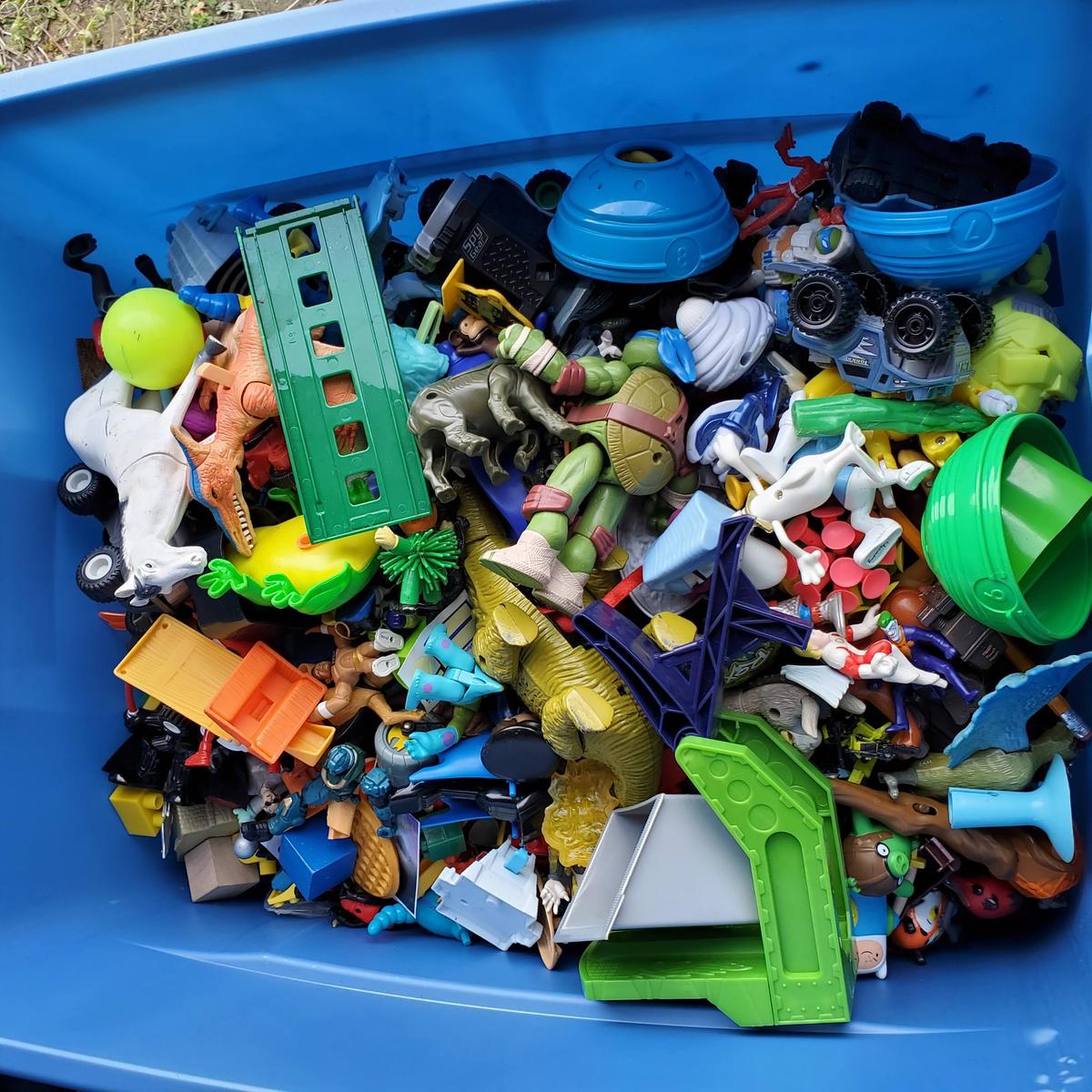 Tote of Mixed Toys