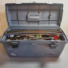 Flambeau Large Plastic Tool Box with Various Tools