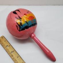 Pink Handmade Maraca From Mexico