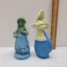 AVON Vintage Glass Cologne Bottles, Little Girl Blue and Dutch Girl