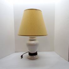 White Ceramic Table Lamp - Tested and Works