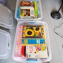 2 Totes of Games and Puzzles